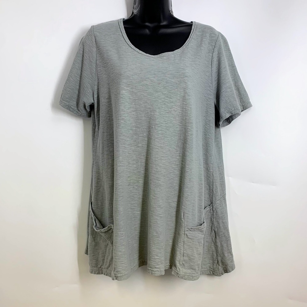 Cut-Loose Women'sβ Boho Lagenlook Minimalist Tunic Top Coastal Size M